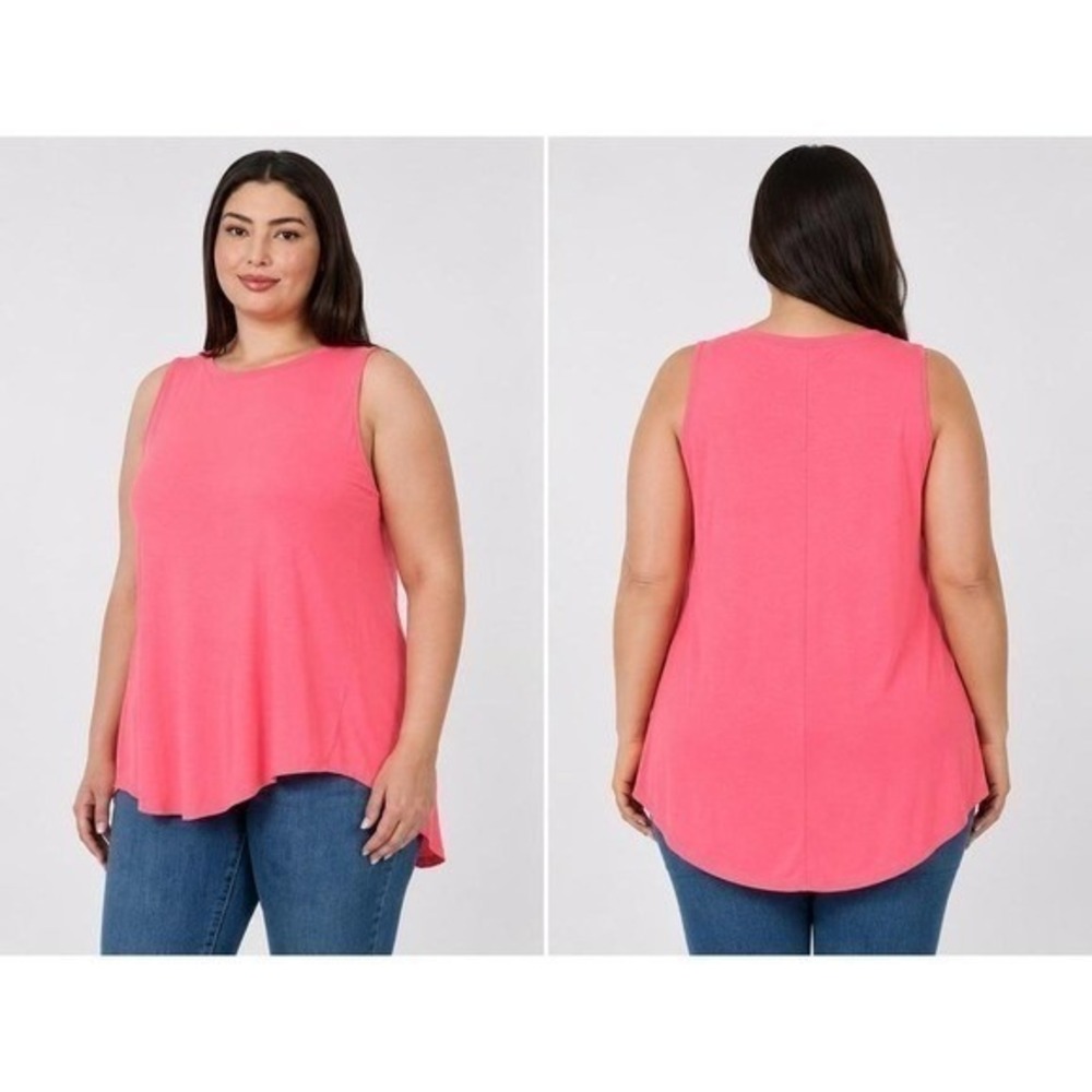 Women's Plus Size Tank Top by Zenana Hi-Low Desert Rose Size 1X New With Tags